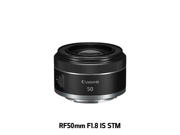 Canon RF50mm F1.8 STM lens side view