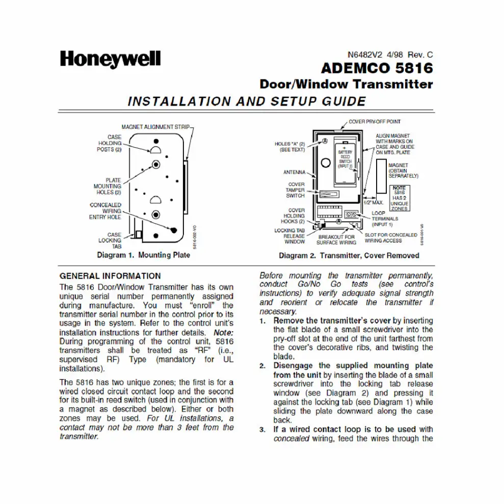 Honeywell 5816WMWH pricing comparison resale market