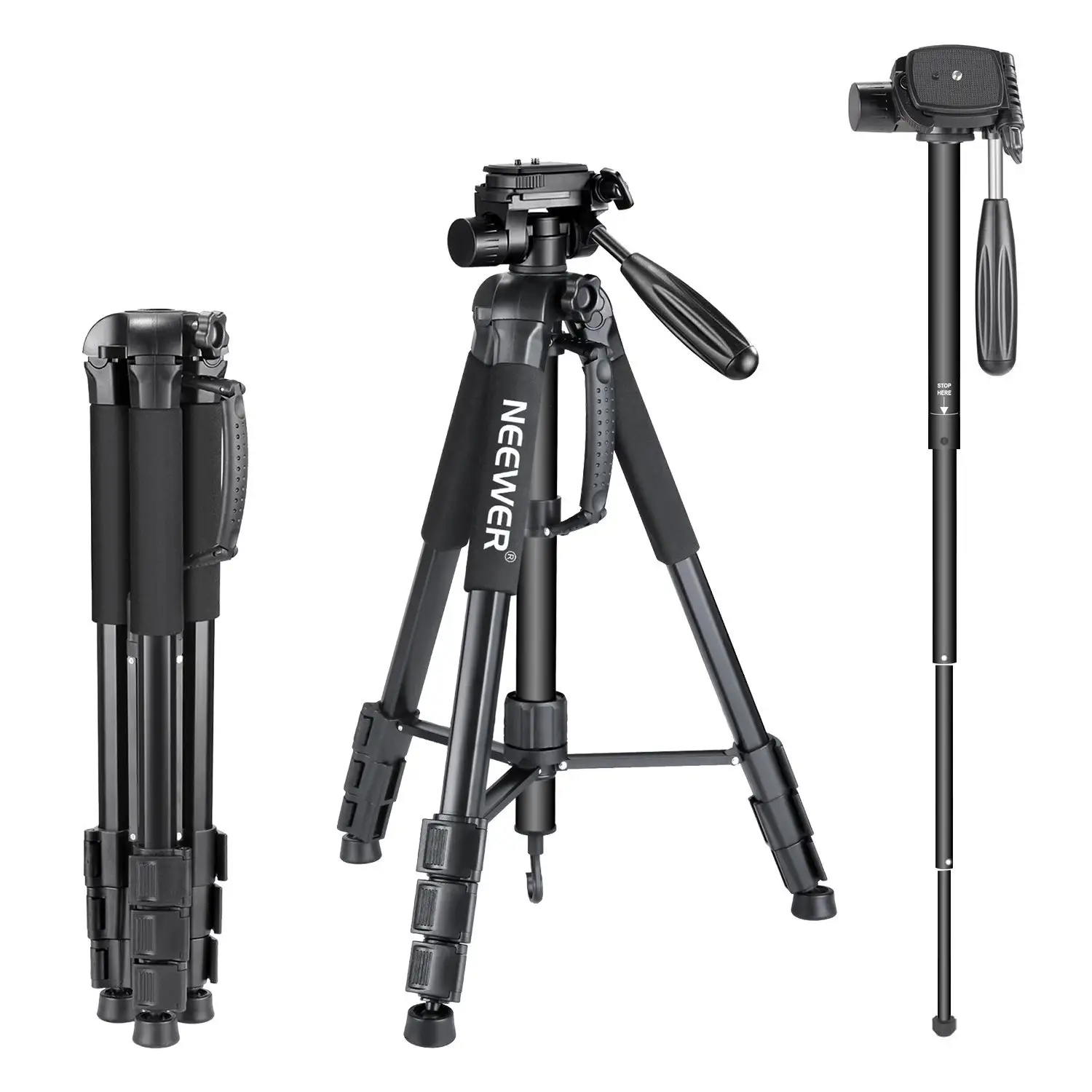 NEEWER flexible tripod demonstrating portability