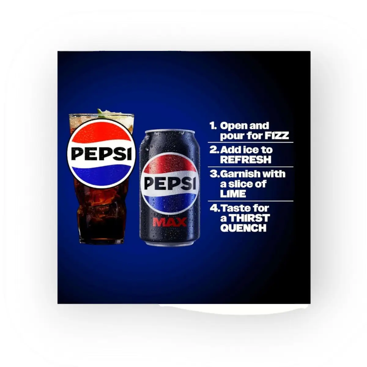 Pepsi Max No Sugar can used as cocktail mixer