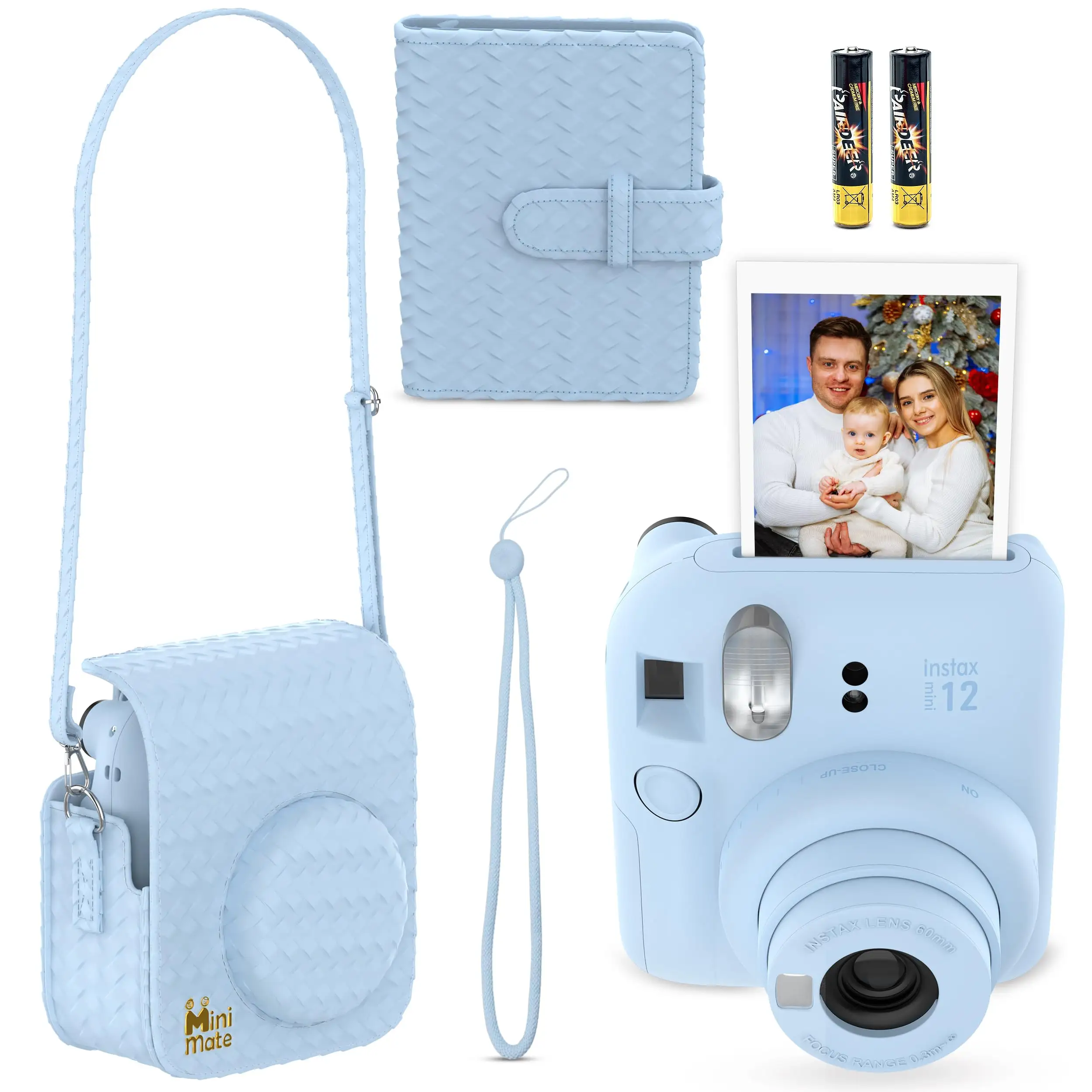Fujifilm Instax Mini 12 pastel blue bundle with case