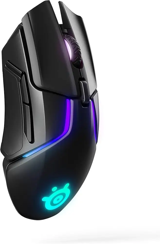 SteelSeries Rival 650 Wireless showing grip and RGB zones