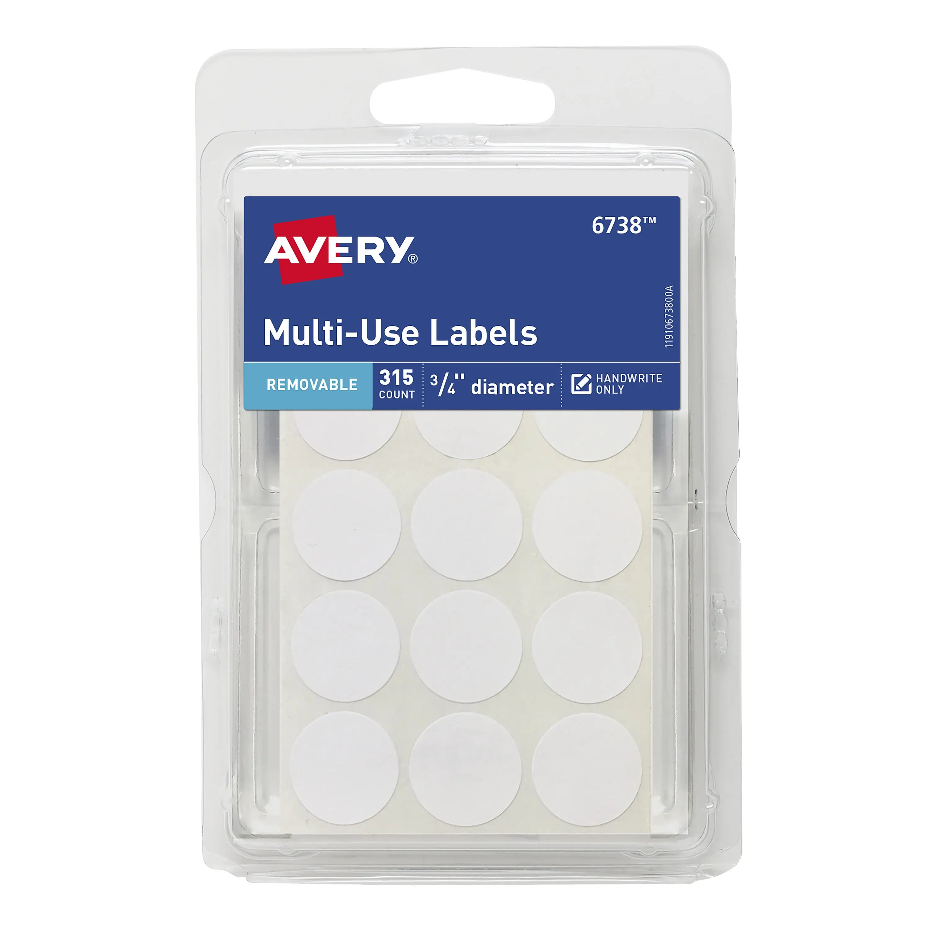 Avery removable labels cleanly peeling from surface