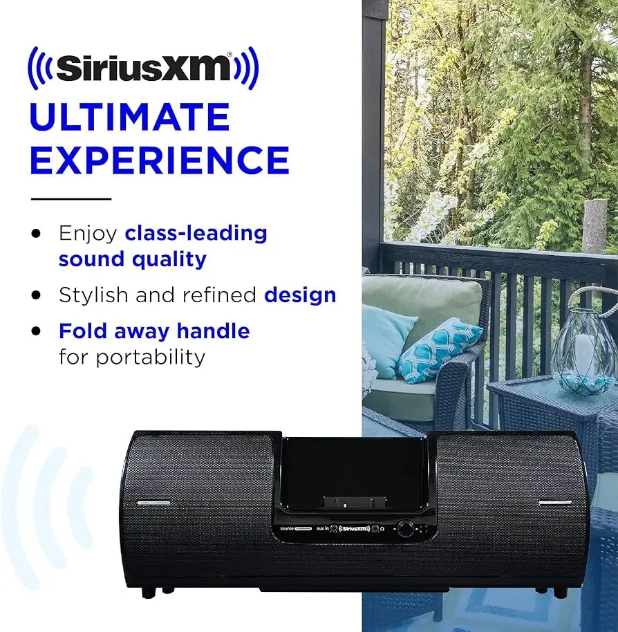 SiriusXM Dock and Play Radio Boom Box portable