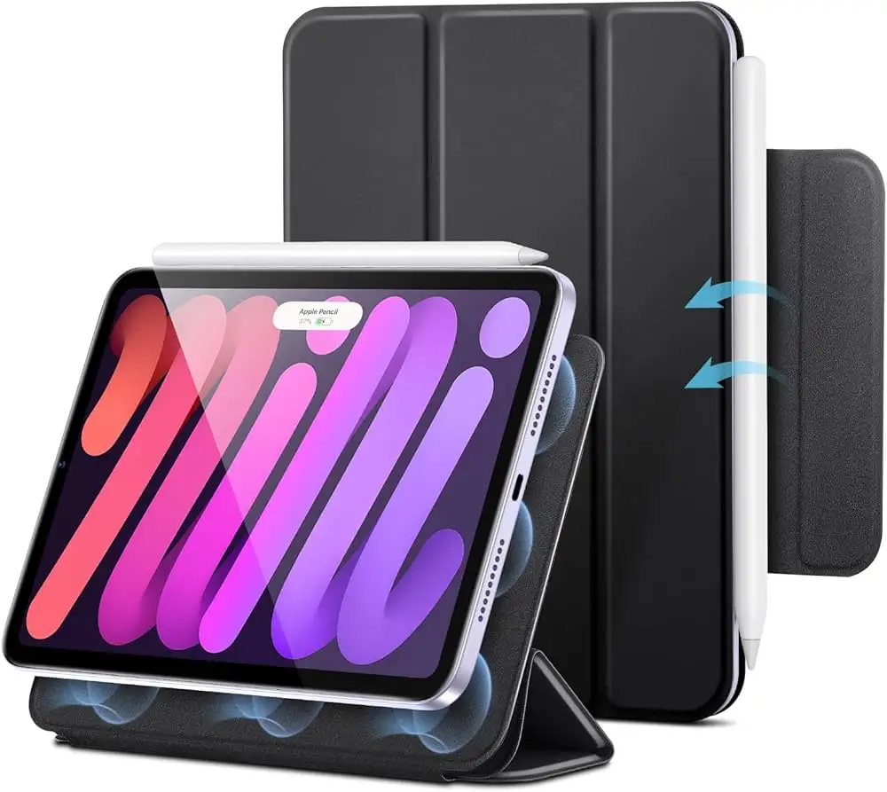 ESR iPad Mini 7 Case showing magnets and stand