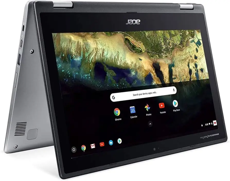 Acer Chromebook Spin 311 in tent mode for videos