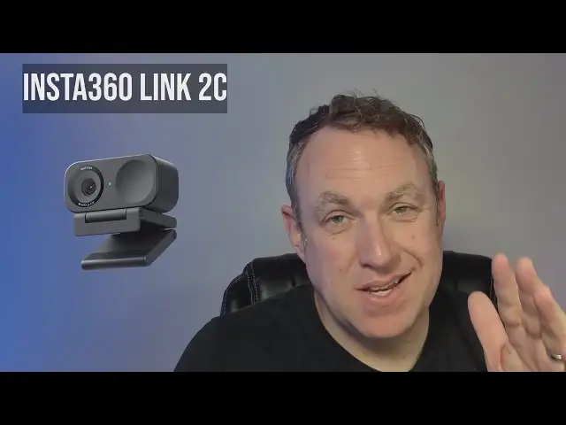 Insta360 Link 2 webcam on desk during review