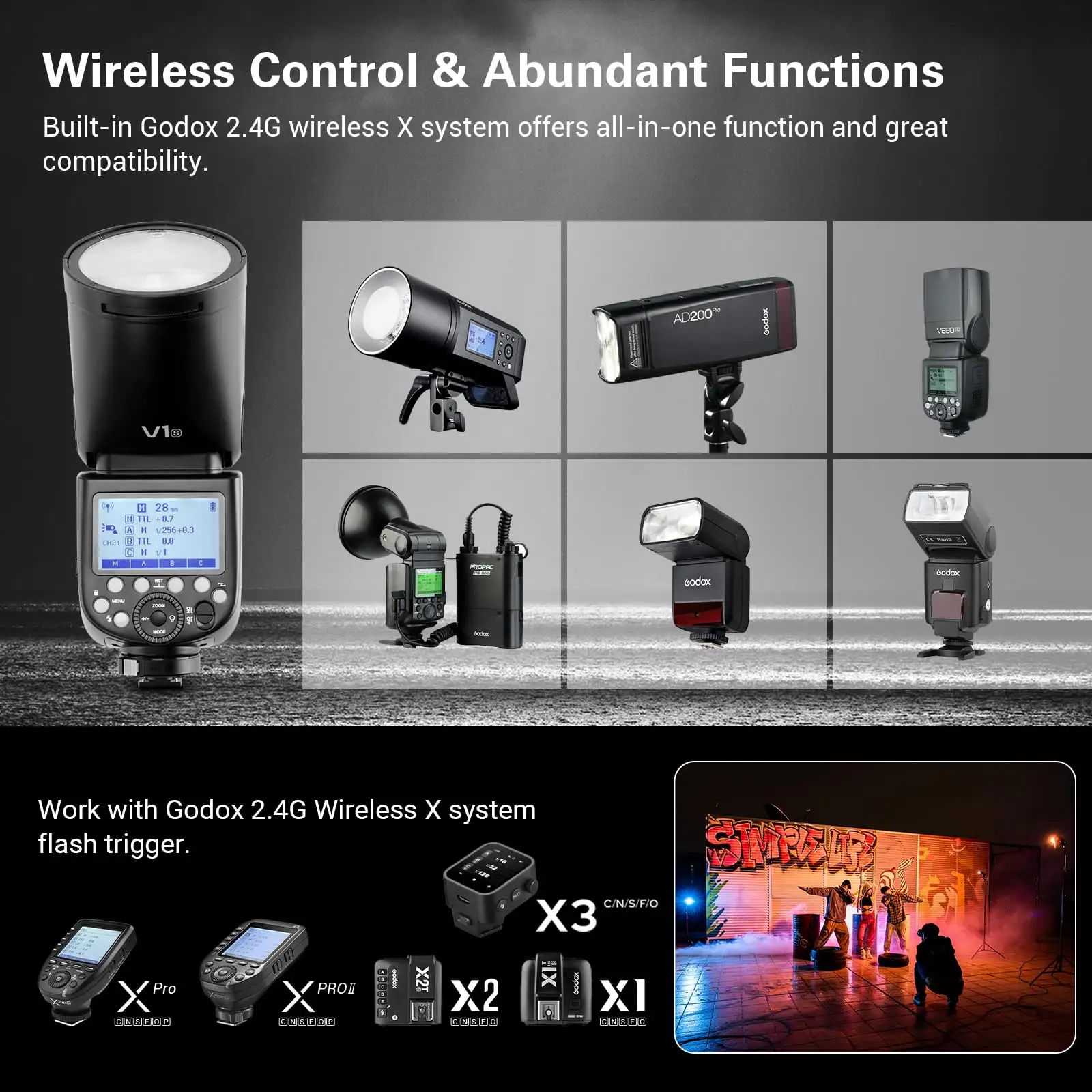 Godox V1 Pro S metal hot shoe and swivel joint