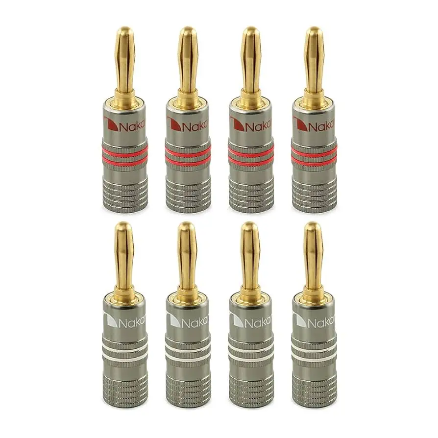 Monoprice banana plugs in home theater wiring