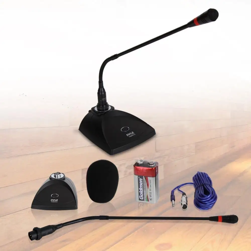 Pyle Desktop Gooseneck Wired Microphone PA horn bundle