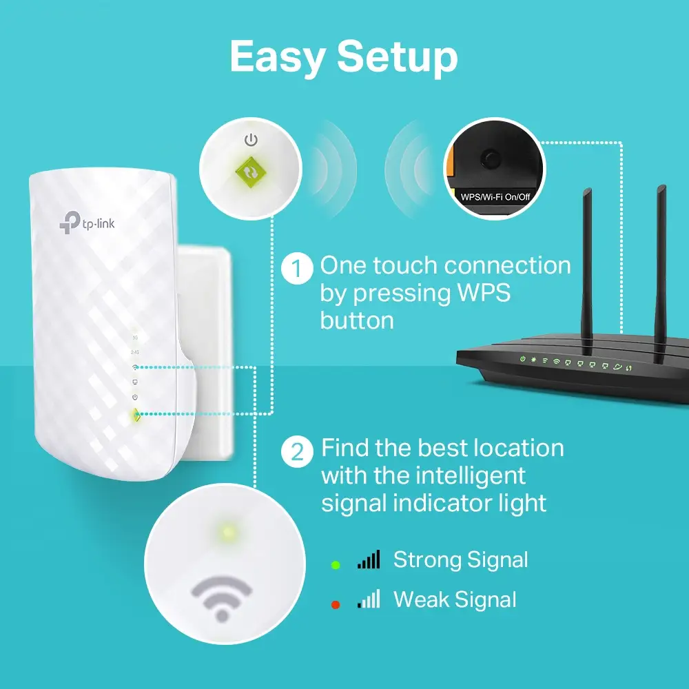 TP-Link RE220 WiFi Extender compact design