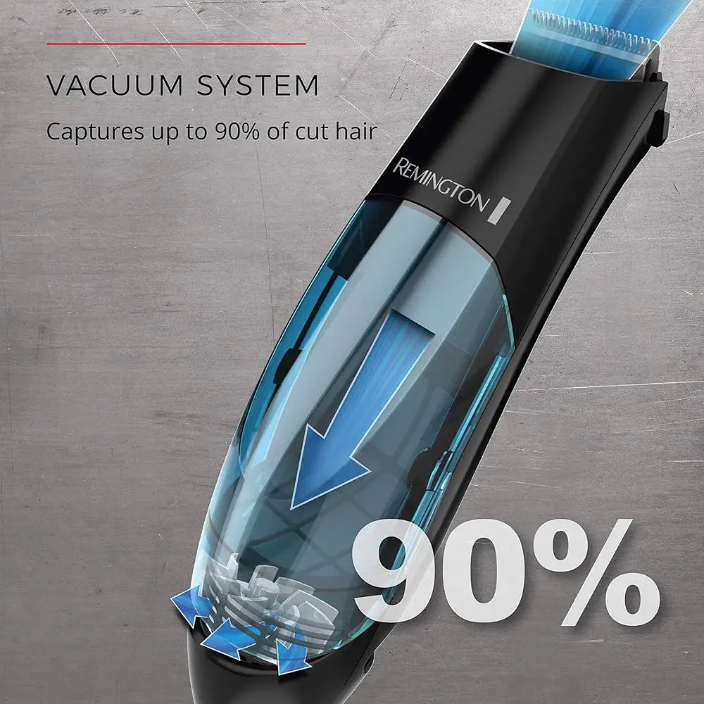 Remington Vacuum Haircut Kit in use during home trim