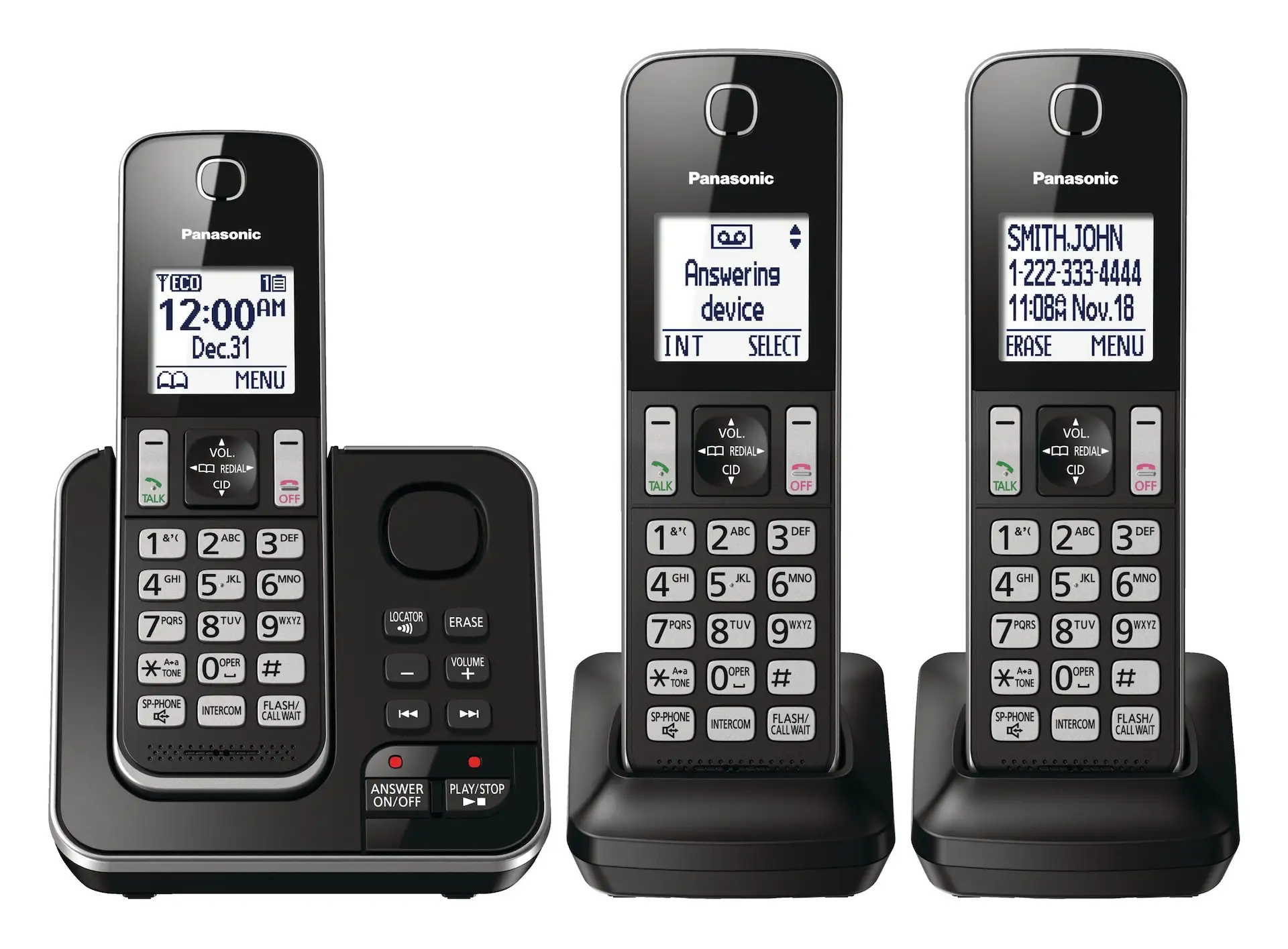 Panasonic cordless handset close-up