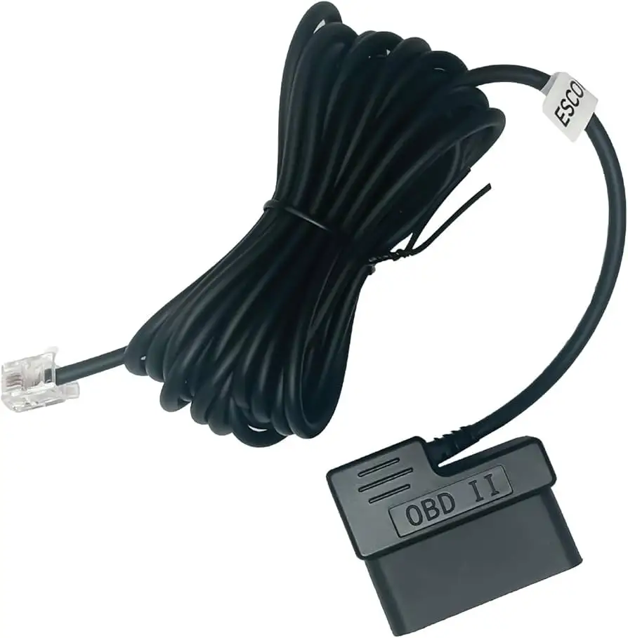 Escort OBDII to RJ11 radar detector power cord