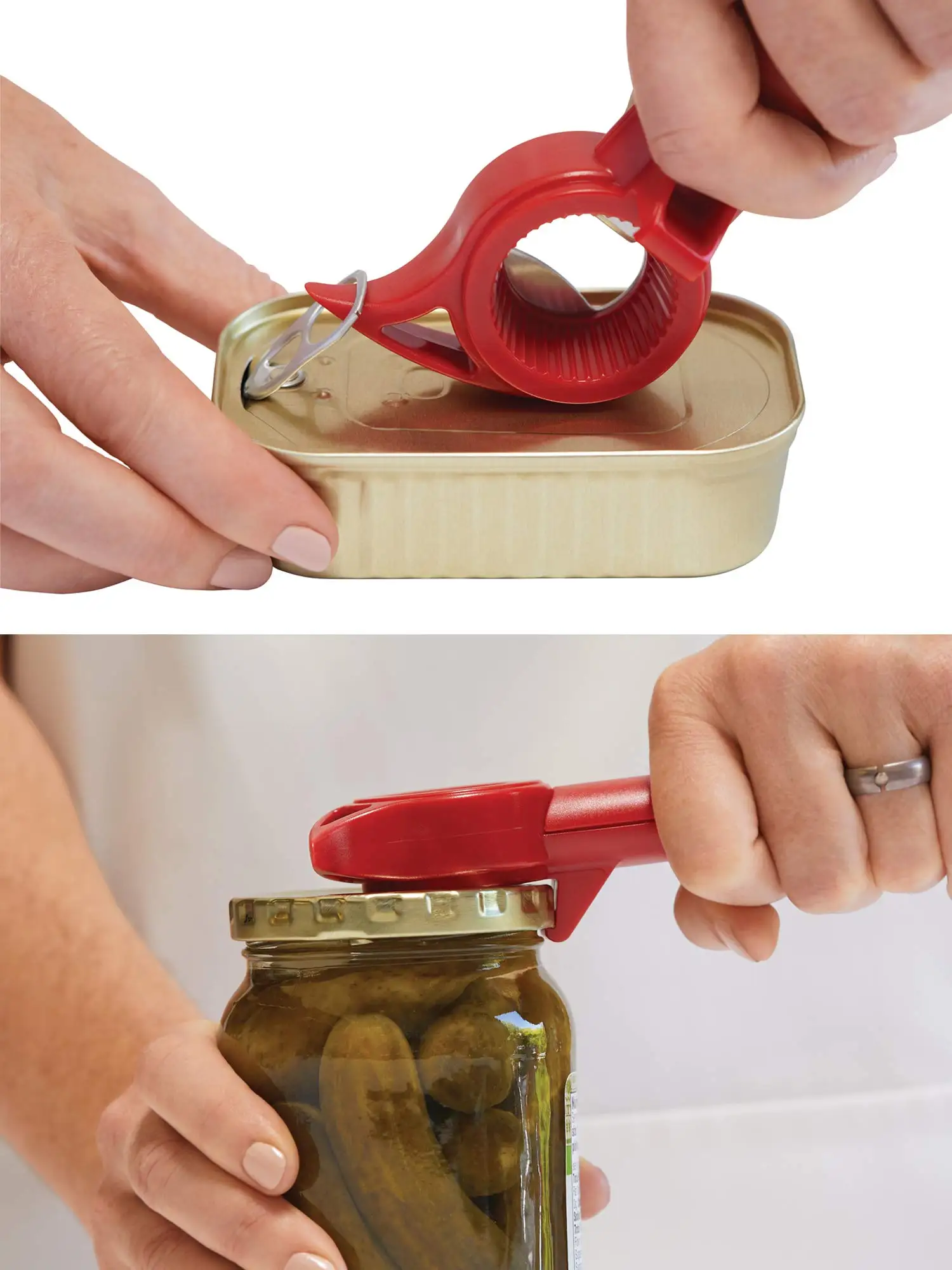 KUHN RIKON Strain-Free Gripper Opener stainless steel handle version