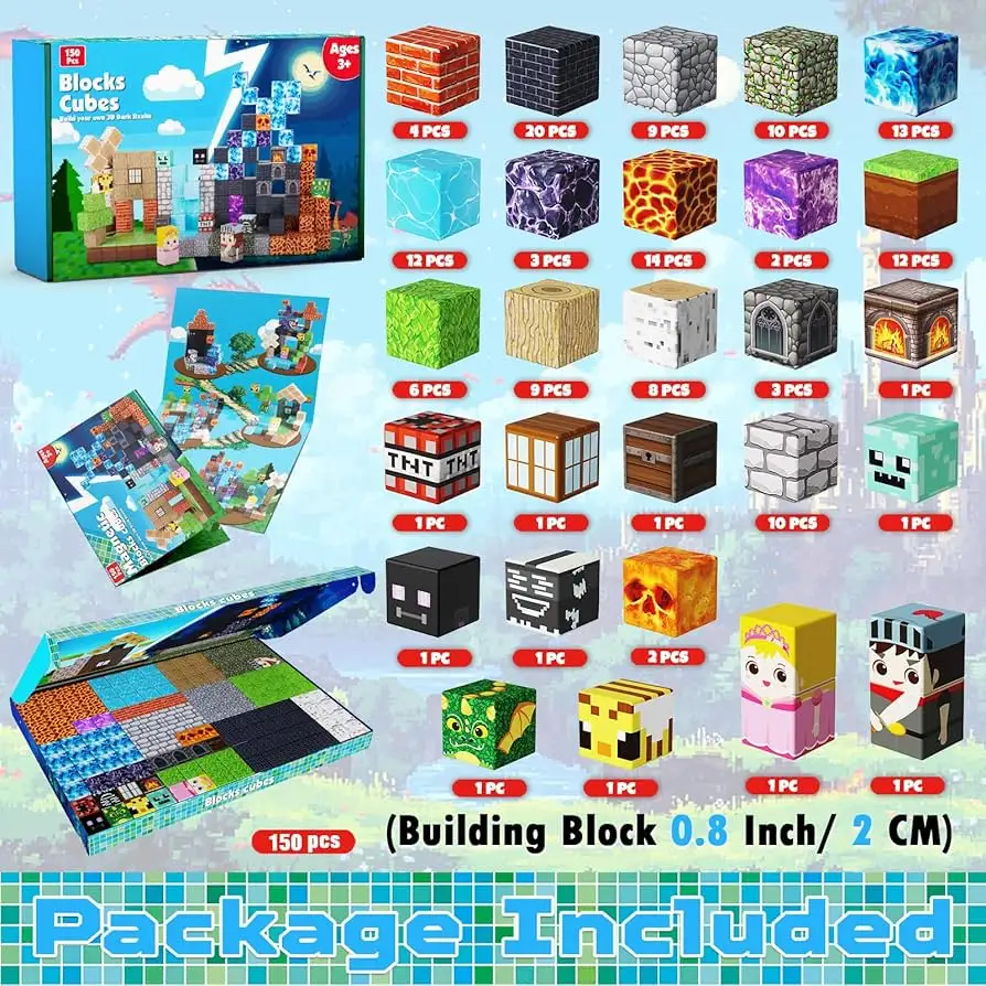 200 PCS 0.8In Magnetic Blocks cross platform consensus chart