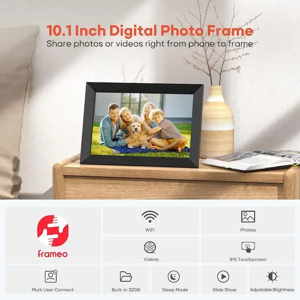 Kodak WiFi frame showing auto-rotation feature