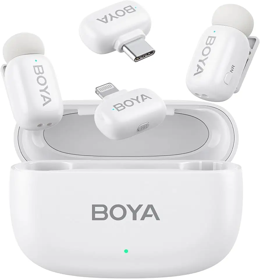 BOYA Wireless Lavalier Microphone in outdoor use