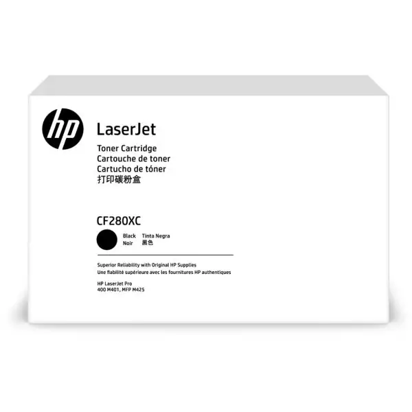 HP 80X toner shown in packaging