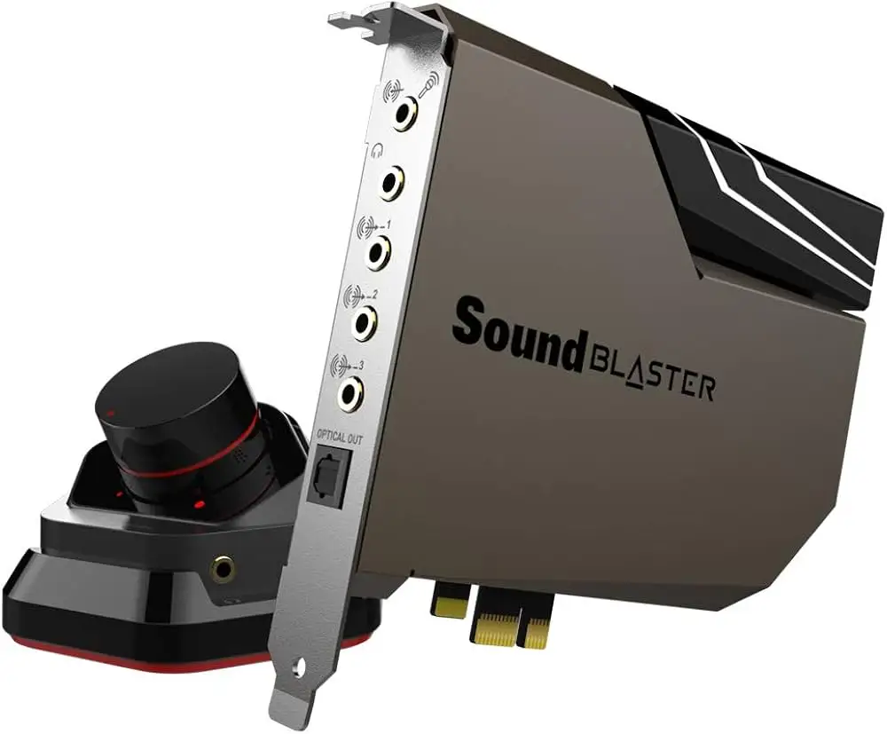Creative Sound Blaster AE-7 rear panel ports view