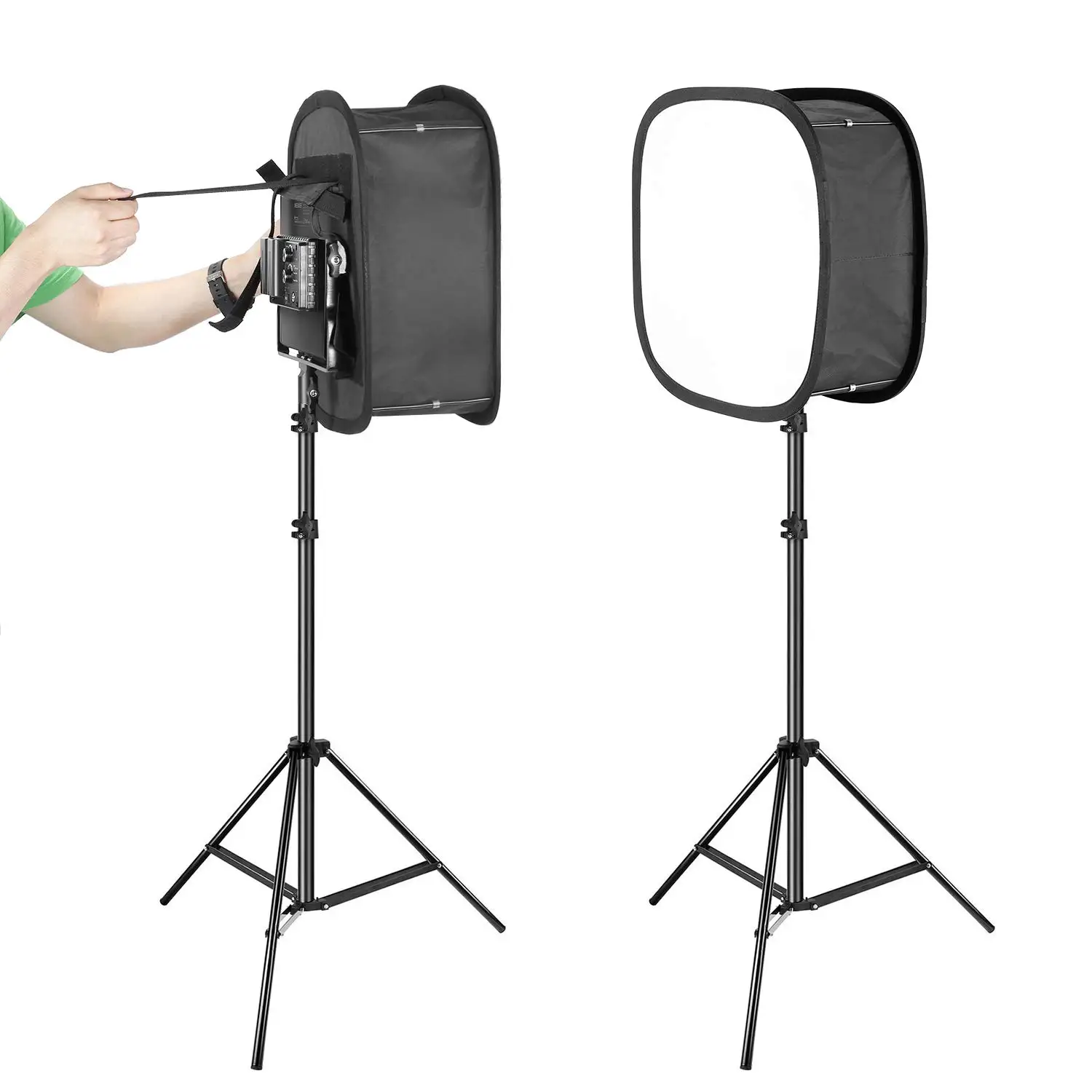 NEEWER tall light stand with air cushion safety