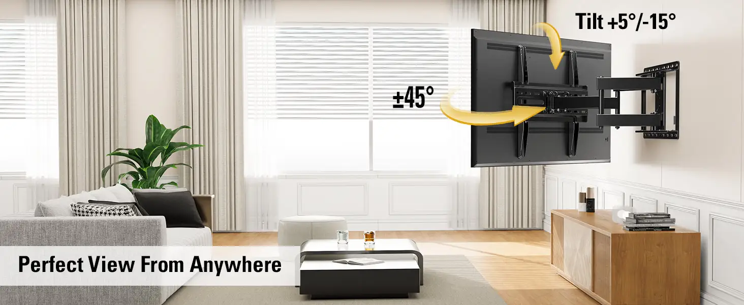 Mounting Dream MD2380 TV wall mount swivel demonstration