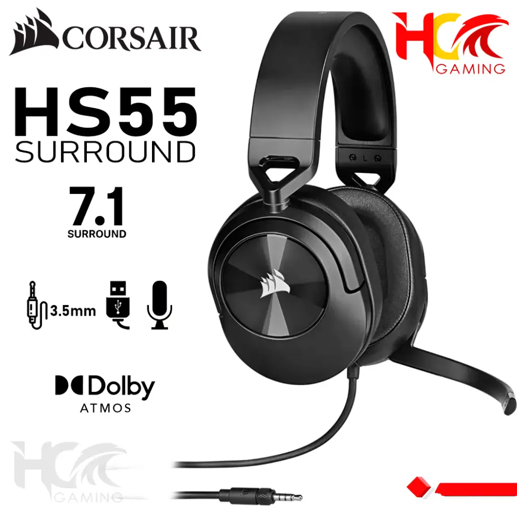 Corsair HS55 Wireless side profile showing build