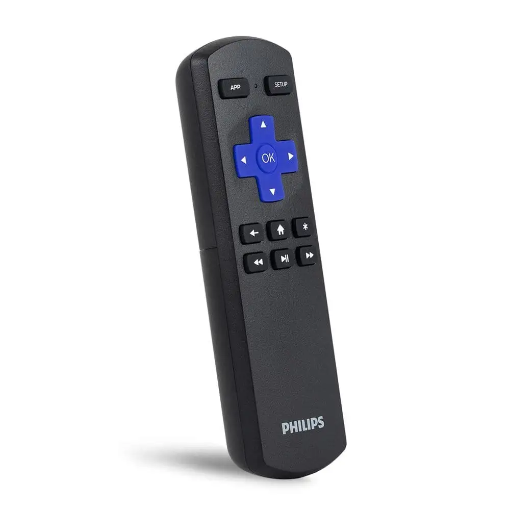 Philips Roku TV Remote with buttons and design