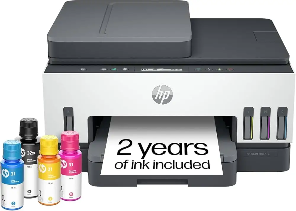 HP Smart Tank 7301 printer retail pricing chart