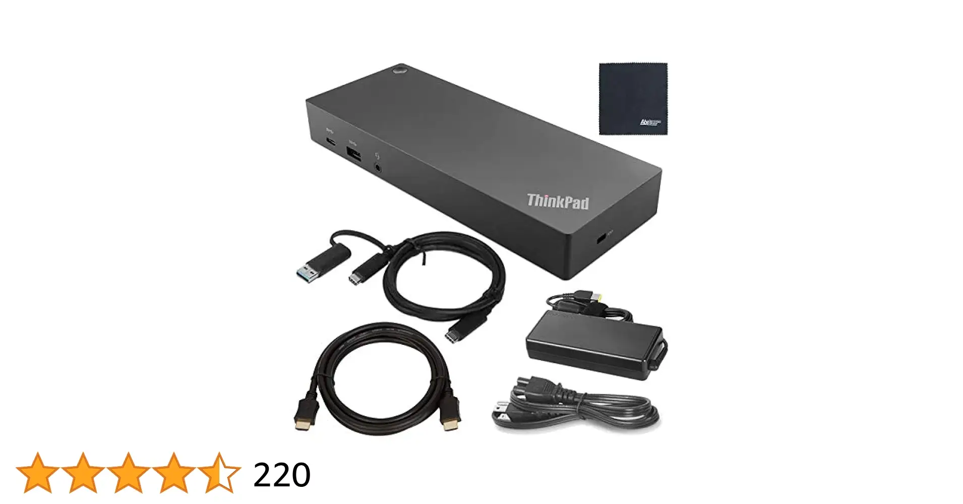 Lenovo ThinkPad Universal USB-C Dock rear connections