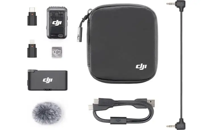 DJI Mic 2 wireless lavalier microphone with charging case