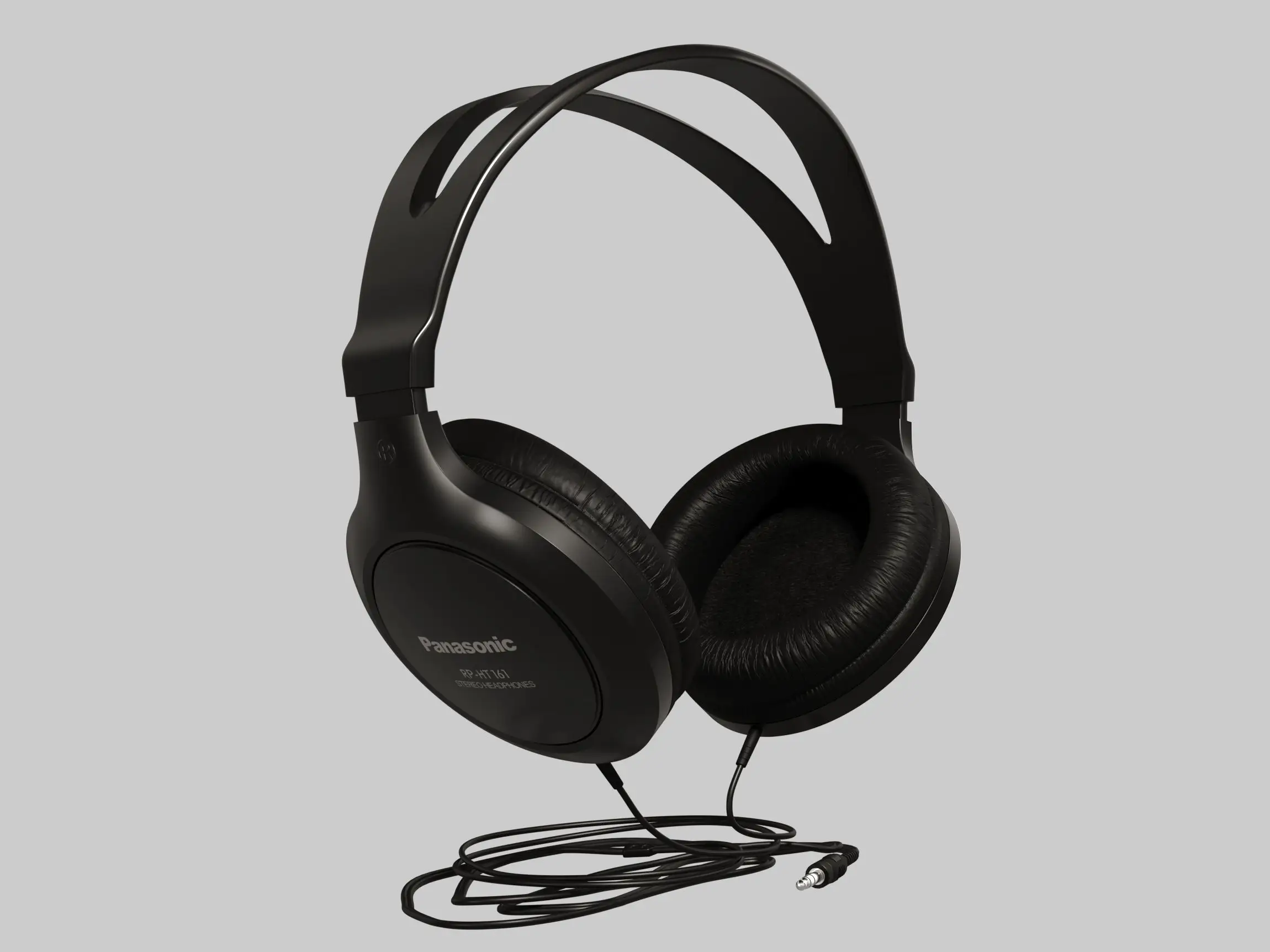 Panasonic RP-HT161-K headphones matte black design