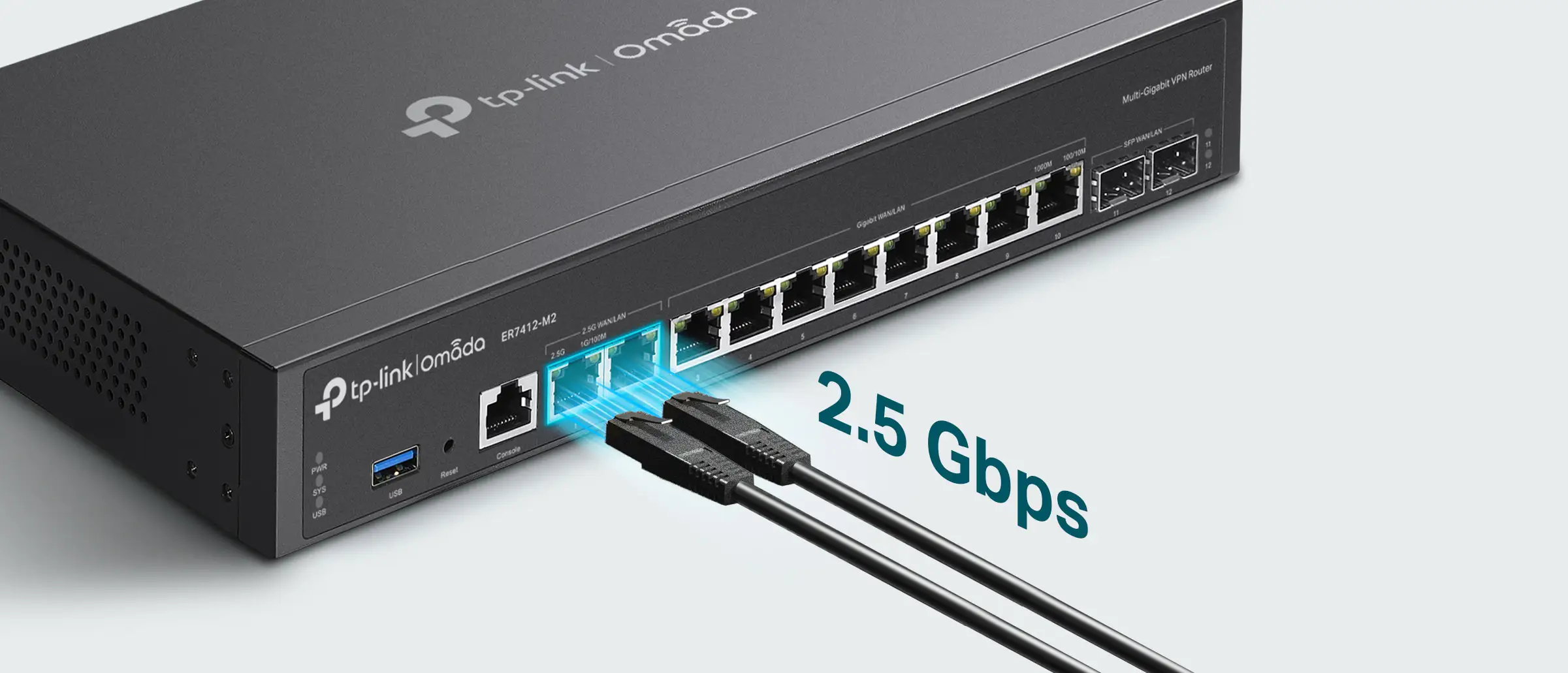 TP-Link Omada ER7412-M2 steel enclosure rack mount