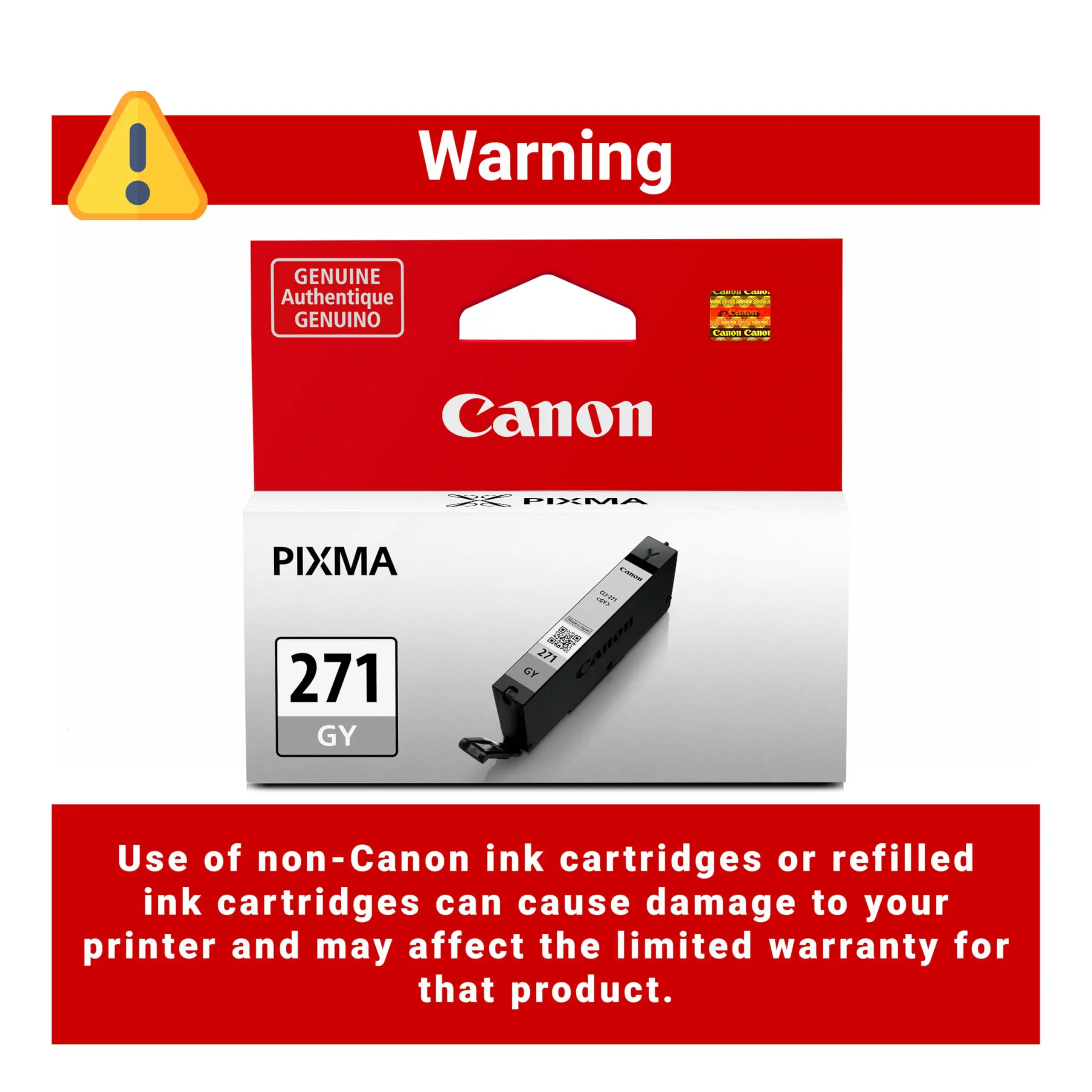 Canon CLI-271 Gray Ink Tank pricing details chart