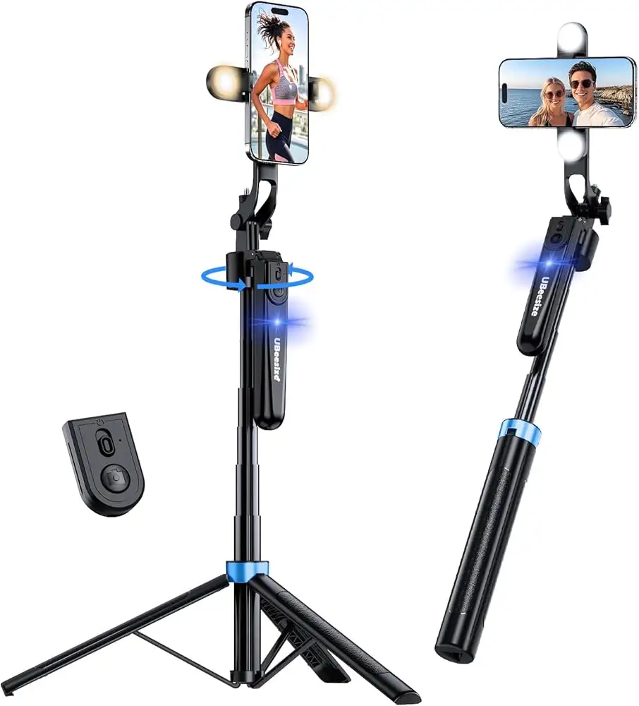 UBeesize tripod with Bluetooth remote and fill light