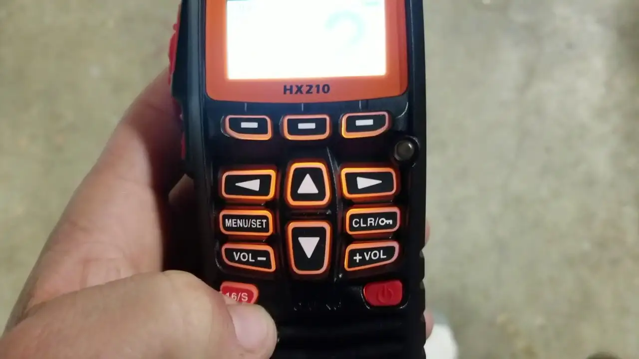 Standard Horizon HX210 handheld VHF with accessories