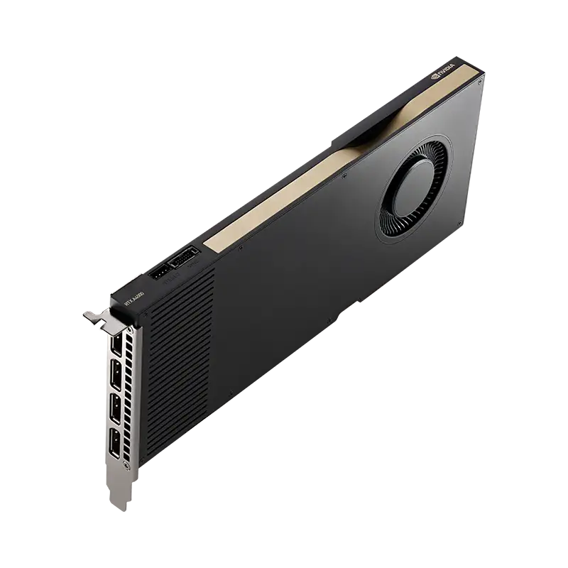 PNY NVIDIA RTX A4000 blower cooler design close-up