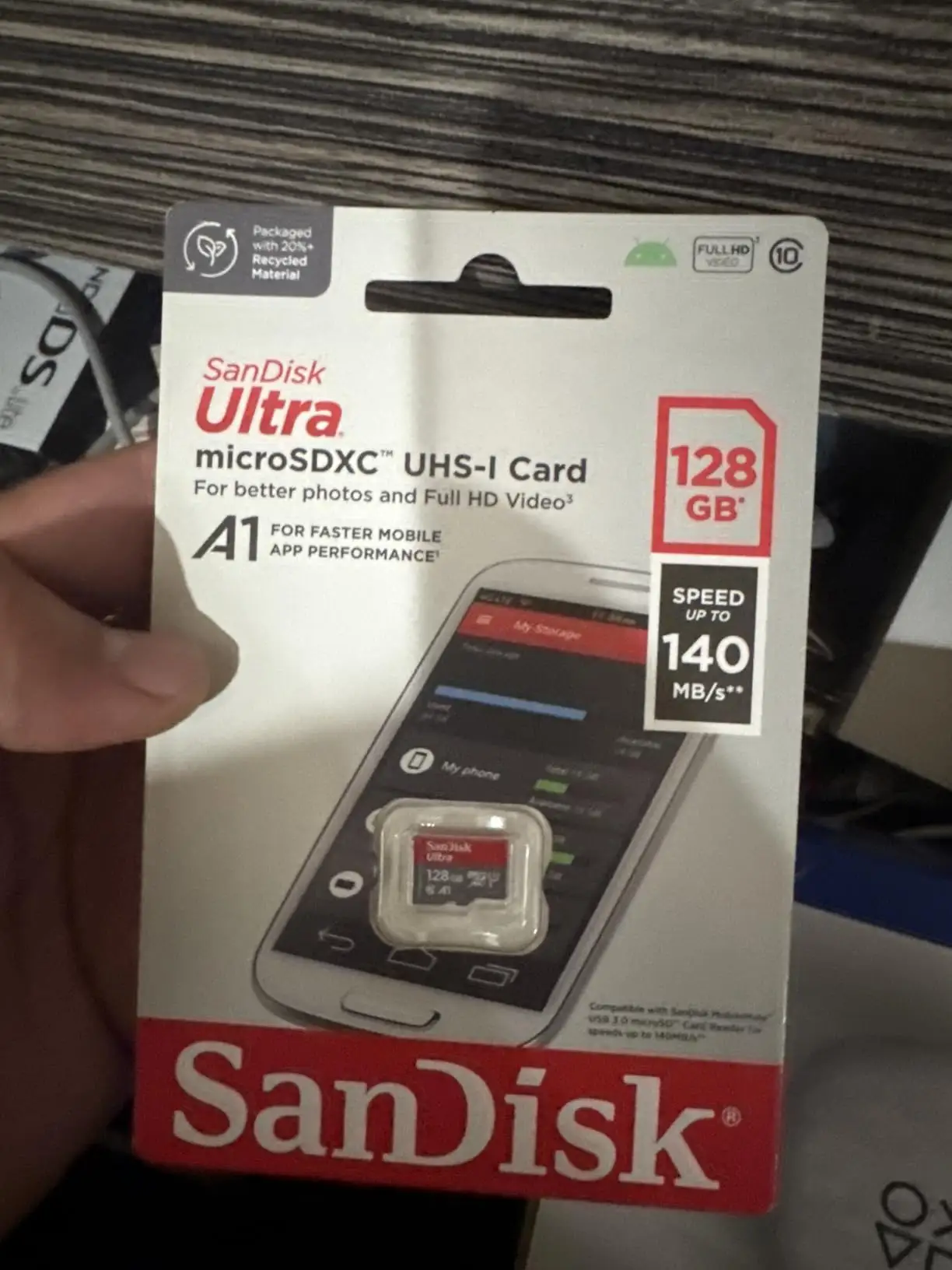 SanDisk Ultra 256GB microSDXC memory card performance chart