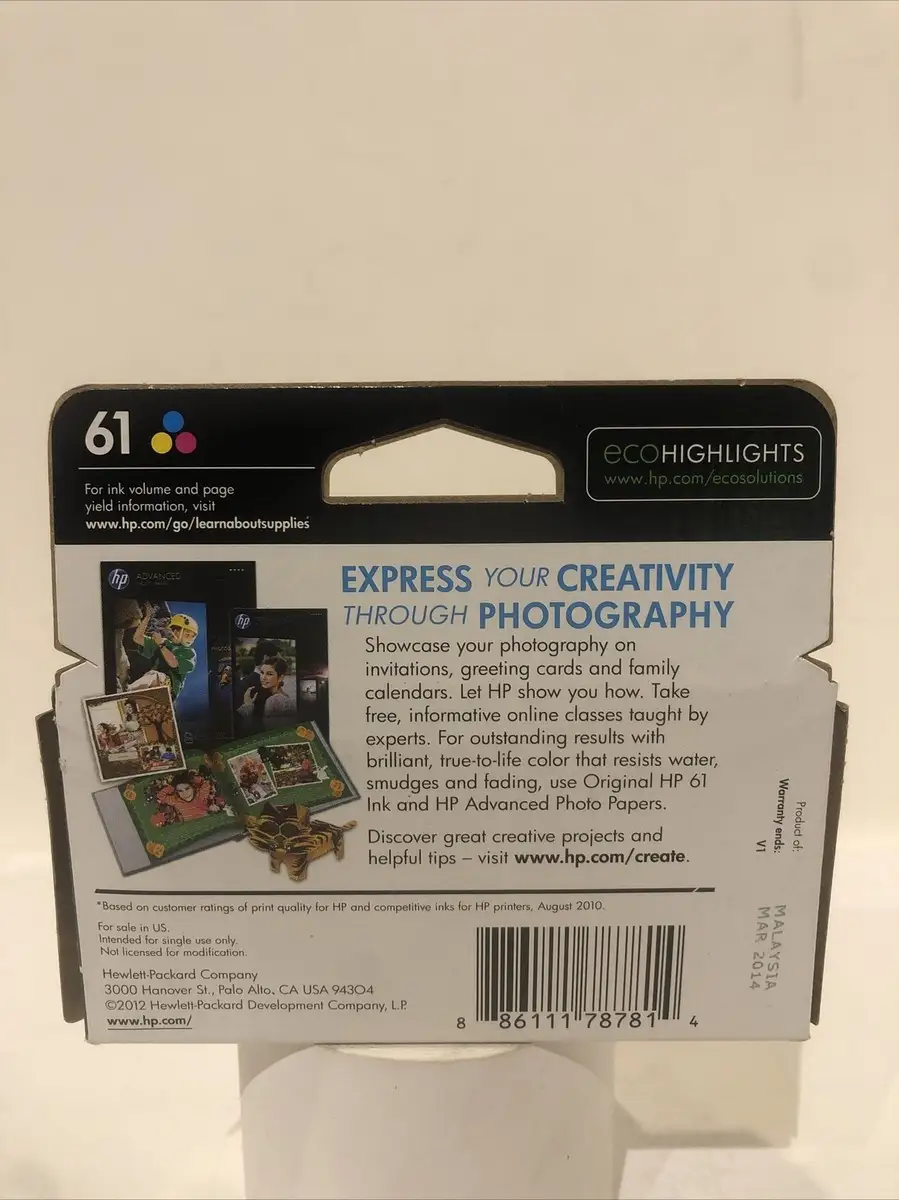 HP 61XL Black Ink Cartridge product photo