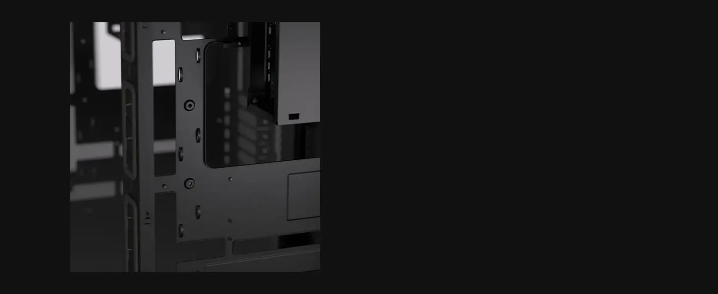 Corsair 6500X showing glass panels and width