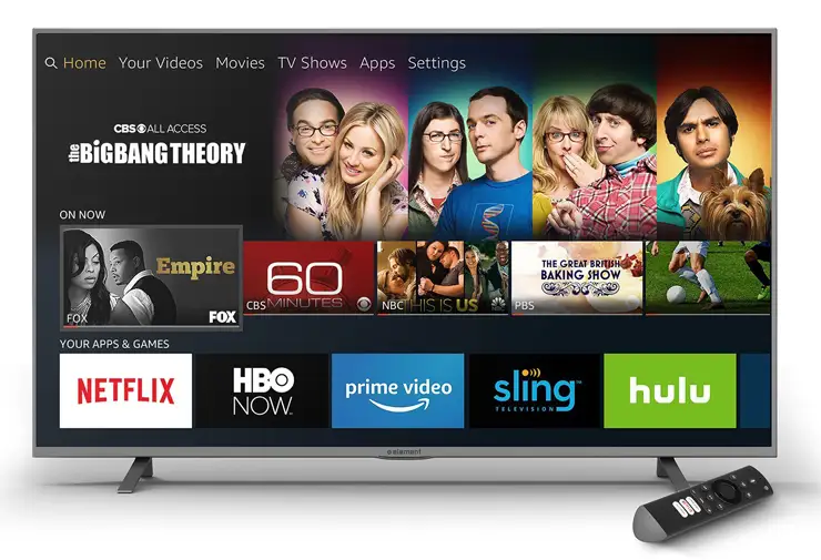 Westinghouse 43 inch Roku TV mounted on wall