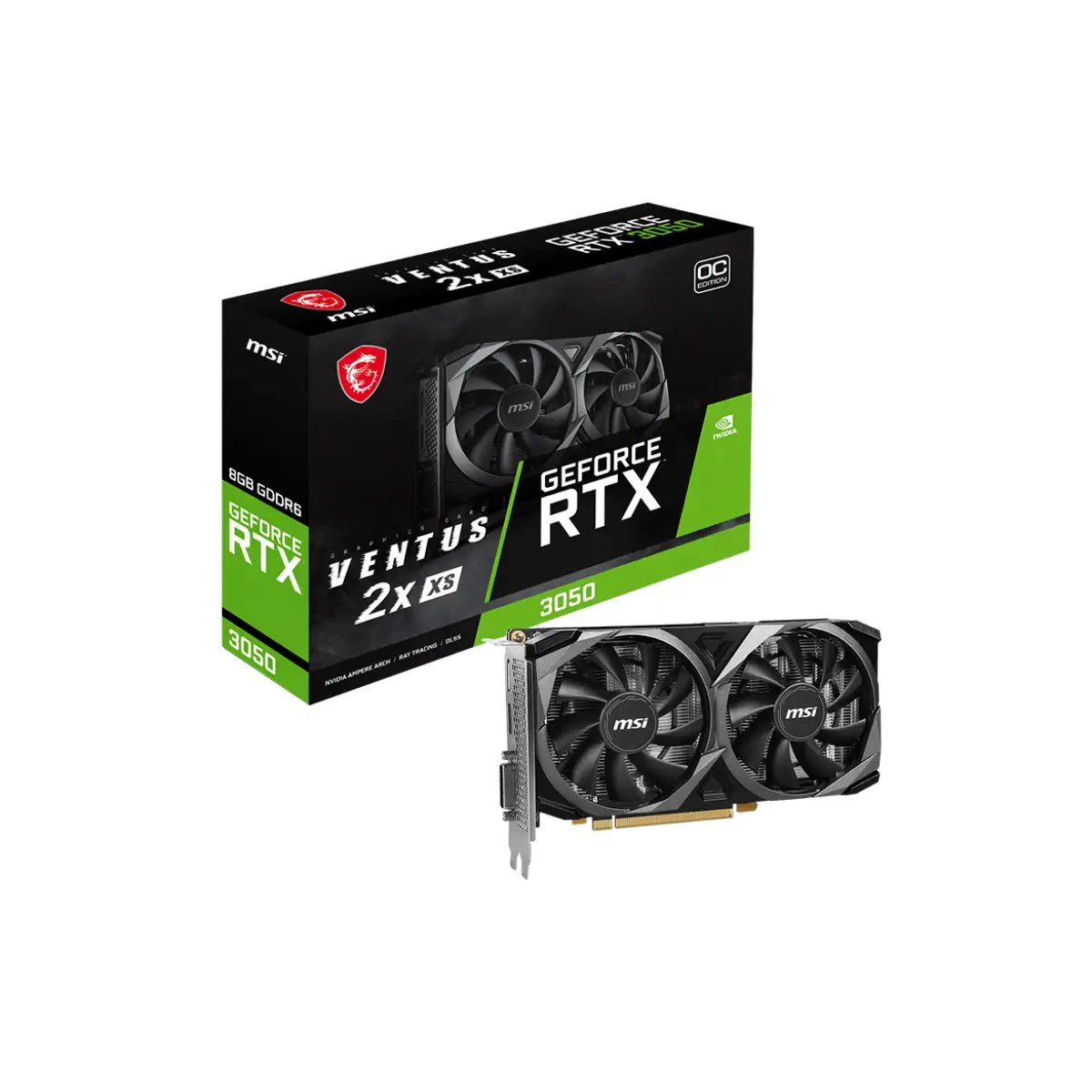 MSI Gaming RTX 3050 retail packaging photo