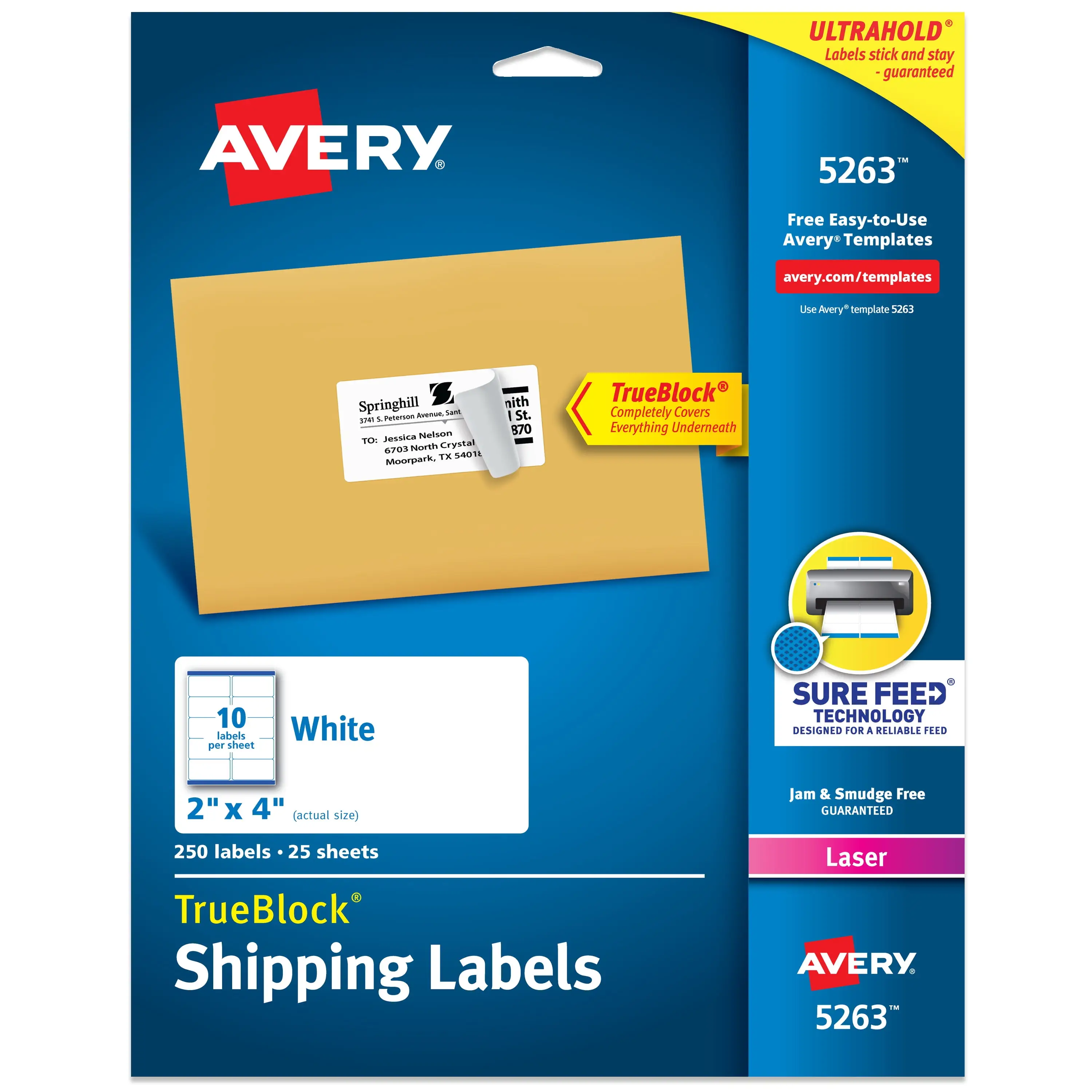 Avery 8663 matte clear shipping labels price and value