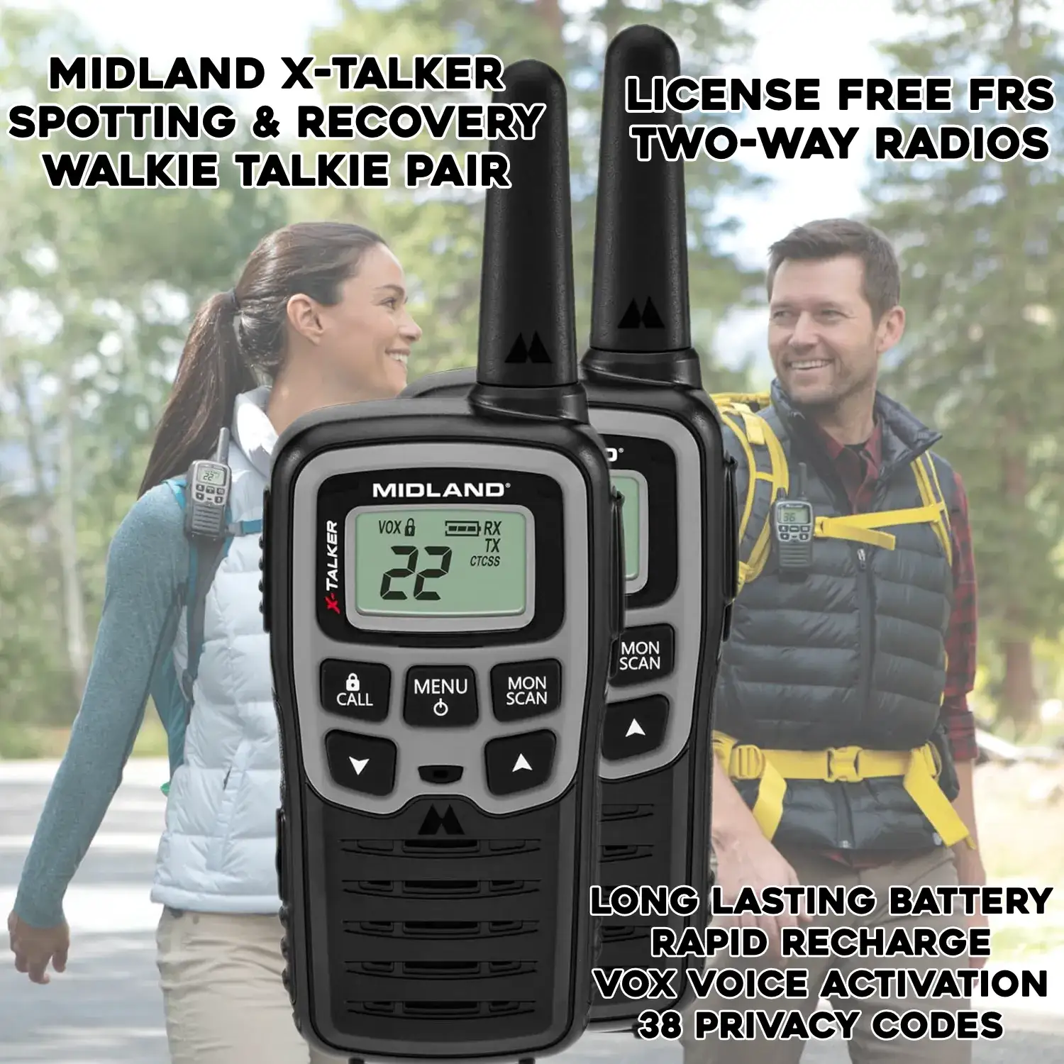 Midland GXT67 Pro in waterproof outdoor use