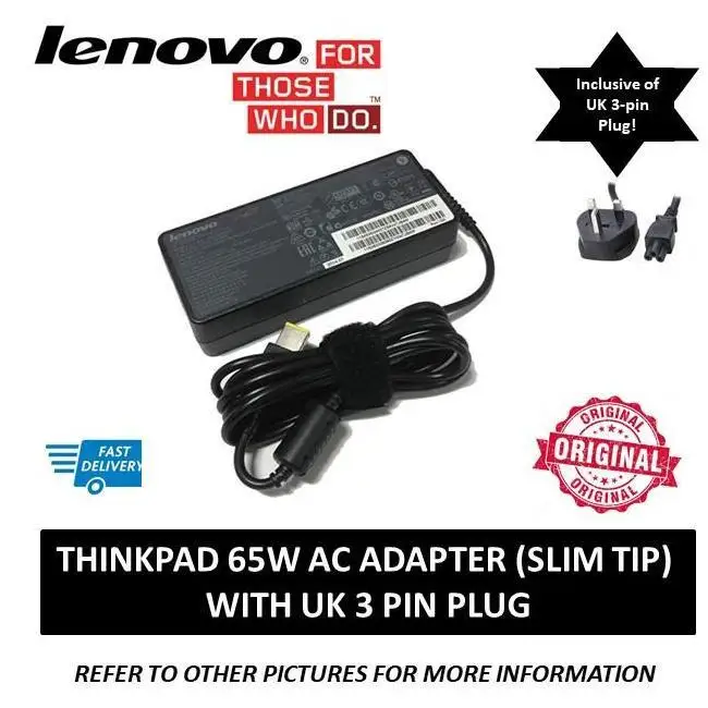 Lenovo 65W Slim Adapter with cable management