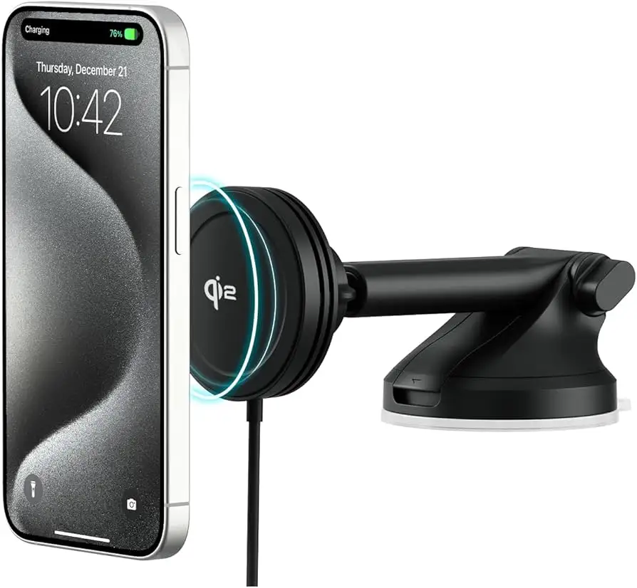 iOttie Velox Qi2 Mini wireless charger product close-up