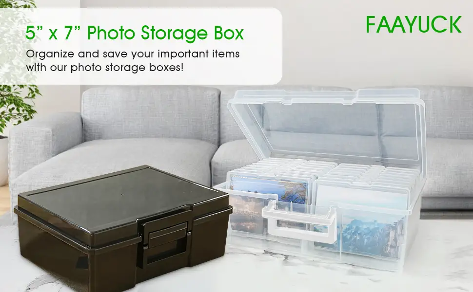 IRIS USA multi colored photo storage box option