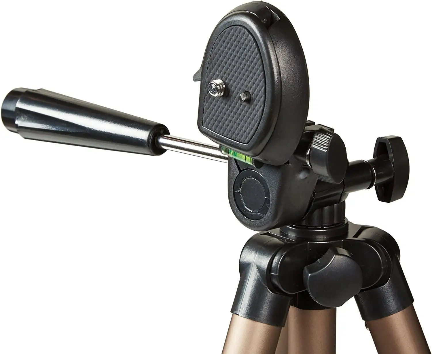 Amazon Basics Portable Tripod with wireless remote close-up