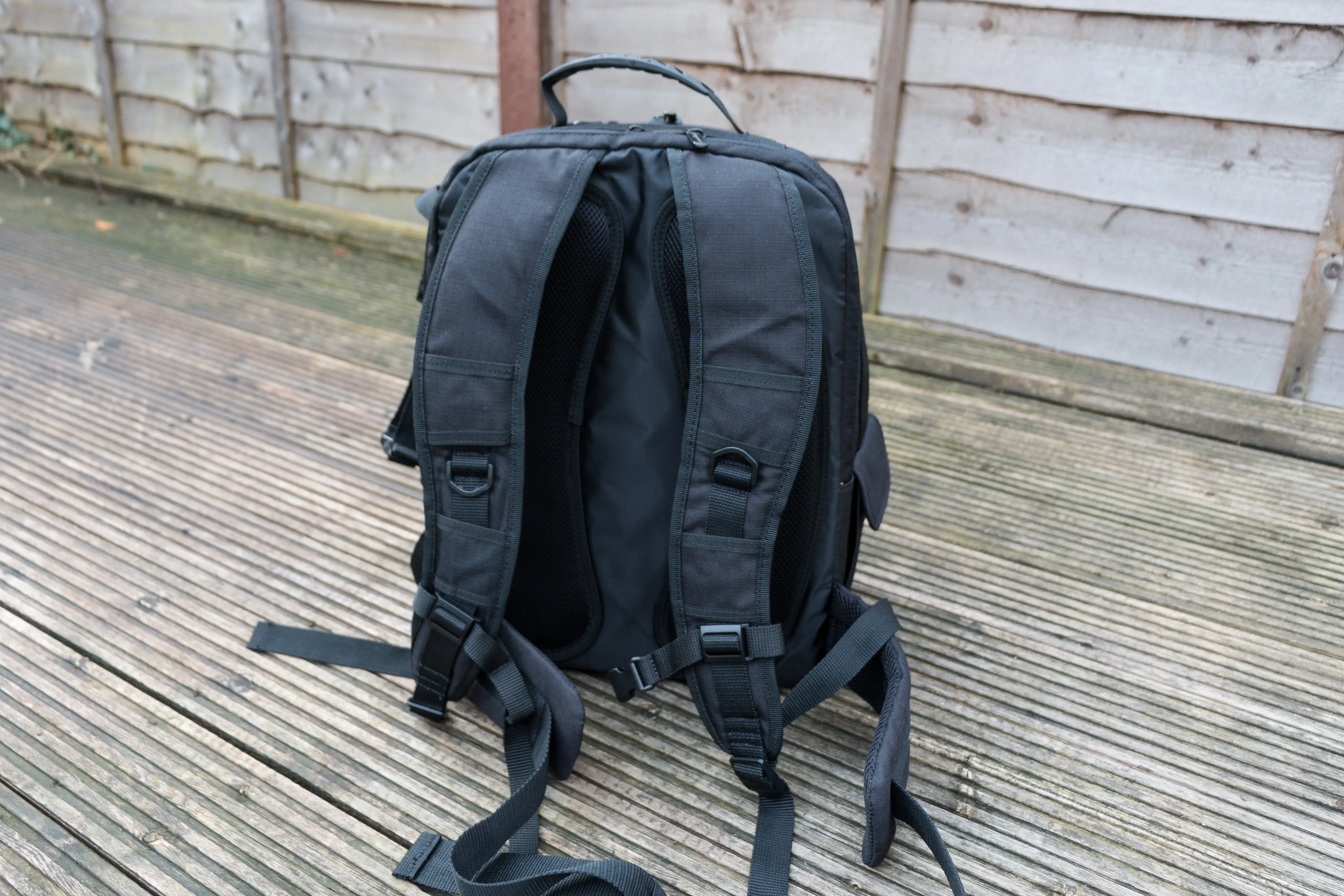 Amazon Basics Backpack orange interior for gear visibility