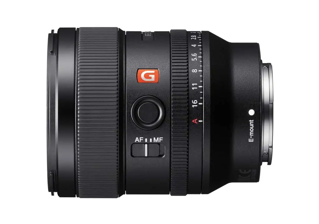 Sony FE 24mm F1.4 GM product photo with accessories
